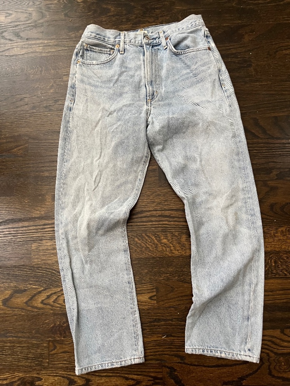 Citizens of Humanity Drew Crop High Rise Slim Straight Jeans Light Wash Size 27